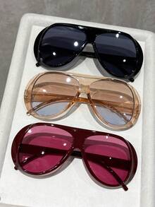 6 pares de gafas de moda con lentes de color y montura completa de estilo aviador con estampado de leopardo para mujeres, diseño de estilo INS, mezcla perfecta de borde moderno y encanto vintage, adecuado para fotografía callejera, salidas, vacaciones y otras ocasiones - 6 colores 2 - Ver 26