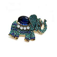 Vintage Rhinestone Elephant Brooch, Elegant Suit Brooch For Women - Elephant - View 6