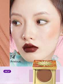 GIRLCULT Emotion Blush14 Anxious, Bedak Matte Kenyal, Bebas Minyak, Tekstur Halus, Tahan Lama, Menghaluskan Kulit, Warna Alami, Warna Dapat Dibangun, Ringan, Tidak Menggumpal, Untuk Penggunaan Sehari-hari, HADIAH 2.6g/0.09 Oz - 14 Cemas - View 6