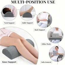 Oreiller de jambe en mousse à mémoire de forme en forme de croissant, support réglable pour les genoux, le dos, les chevilles, favorise la circulation sanguine, soulage la sciatique et les douleurs de hanche, convient aux dormeurs sur le côté, aux femmes enceintes, à la récupération post-chirurgicale, aux voyages, au canapé, aux siestes au bureau, cadeau parfait pour les mamans, les infirmières, les seniors, les athlètes, les coureurs, idéal pour Noël, l'anniversaire, la Saint-Valentin, Thanksgiving - Multicolore - Voir 6