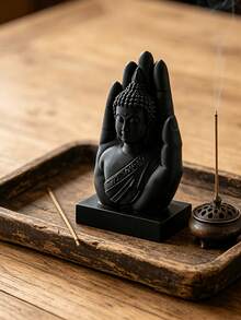 Black And White Buddha Hand Sculpture, Desktop Buddha Statue, Meditation Decor, Office Decor, Desktop Sculpture - Suitable For Home, Office And Other Scenes - Home Decor | Desktop Statue | Office Decor | Best Gift For Friends - Buddha's Hand Sculpture - View 5