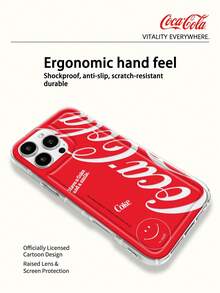 Coca-Cola Classic Phone Case, Vibrant Colors, Lightweight Material, Anti-Drop Anti-Slip Design, Cartoon Anime Style Protective Phone Case, Suitable For Apple 17, 17 Air, 17 Pro, 17 Pro Max, 11, 12, 13, 15, 16 Pro, 18 Pro Max, 14 Plus, 15 Plus, 16 Plus, 15 Pro, 16 Pro Max, XR And Other Models. Perfect For Gifting To Friends And Family - Clear - View 5