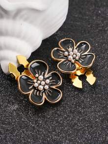 1/2 piezas Clip de cubierta de botón para camisa, decoración de gemelos sin costura, clip de flor de metal DIY para cuello de camisa, traje y vestido, accesorio de moda, regalo - A - Ver 10