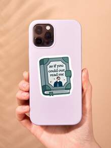 Funny "As If You Could Out Read Me" Twilight Sticker, Sarcastic Hoa Hoa Hoa Meme Vinyl Decal For Kindle & Laptop, Retro Edward Cullen Bookish Quote Sticker For Water Bottle, Quirky Gift For Book Lovers - Multicolor - View 3