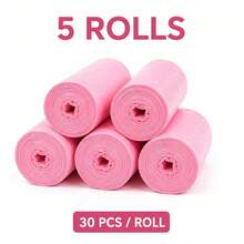 150pcs Pink Drawstring Trash Bags 45 X 45cm / 17.72 X 17.72in Plastic Rose Scented Small Bin Liners With Tie Handles And Tear Off Line Garbage Bags For Bathroom Kitchen Bedroom Office Living Room Small Trash Cans Daily Home Users - Pink - View 15