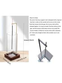 1pc Incense Burner, Detachable Glass Ashtray Style Incense Holder, Transparent Glass Structure, Suitable For Home, Yoga, Spa, Meditation, Easy To Clean Incense Stand, Elegant Home Desktop Decoration, Fashion Aesthetic, Durable Design - Incense Burner Stand - View 3