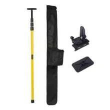 3M Telescoping Level Staff Pole, Quick Lock Iron Alloy With Universal Mount And Carry Bag - A - View 1