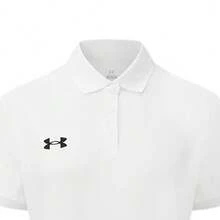UNDER ARMOUR Women's Short Sleeve T-Shirt With Collar - White - View 4