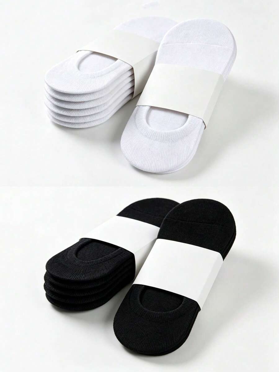 20/10/5/1 Pair Men's Invisible Socks - Casual Thin Boat Socks, Men's Socks, Women's Socks, Black Socks, White Socks, Flat Comfortable, Suitable For Daily Wear, Vacation, Outdoor Activities And Business Occasions - Office Casual Wear Shoes, Suitable For Summer, Short Socks, Men's Short Socks, Gift For Men, Father's Day Gift, Men's Gift - Multicolor - View 1