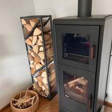 MOUGIGI Indoor Firewood Rack - Adjustable Storage Holder For Fireplace & Outdoor Fire Pits - Durable Welded Joint, Easy Assembly, Multi-Space Decorative & Functional Log Rack - Ideal Stove Accessories - Firewood Rack Number One - View 6