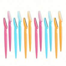 12pcs Hot-Selling Multi-Function Lint Remover! Featuring Sharp Stainless Steel Blades, Available In Pink/Blue/Yellow/Mint Green Shell Colors, Fragrance-Free Gentle Formula. No Accessories Needed To Trim Eyebrows, Face, Arms, Legs And Other Body Parts - A - View 3