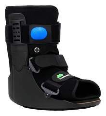 Short Boot Splint Pneumatic Ankle Immobilizer Valve - Black - View 1