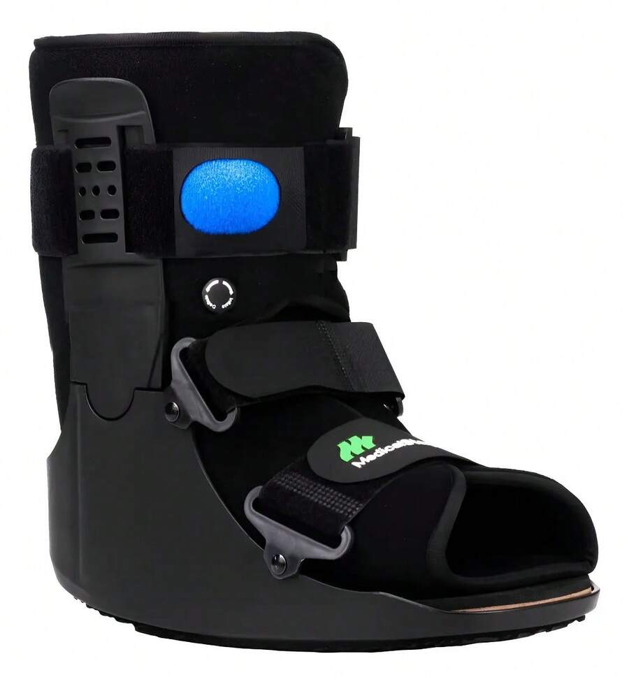 Short Boot Splint Pneumatic Ankle Immobilizer Valve - Black - View 1