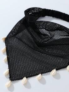 1件原創花卉刺繡捲邊髮箍頭巾，適合女性日常與度假使用 - 彩色 - 查看 6
