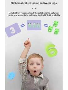 Toddler Math Enlightenment Frog Balance Scale Toy, Number Addition And Subtraction Matching Cognitive Teaching Aid, 3D Number Weights With Learning Cards, Children's Weight Balance Cognitive Parent-Child Interactive Educational Game - Multicolor - View 11
