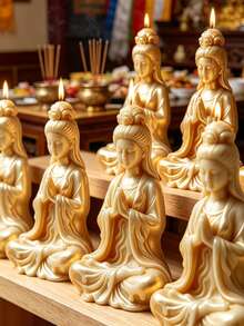 1pc 3D Zen Guan Yin Silicone Mold, Hands Joined Closed Eyes Prayer Buddha Statue Design, Flexible Reusable Easy Demolding, Suitable For Aromatherapy Candles, Aromatherapy Plaster, Resin Crafts Decor, Zen Meditation Desktop Home Decor, Buddha Birthday, Housewarming, Birthday Prayer DIY Handmade Gift - A - View 2