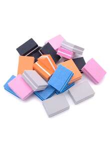 20pcs/Pack Mixed Color Mini Sponge Nail Files, Nail Polishing Tools, Manicure Supplies - Multicolor - View 6