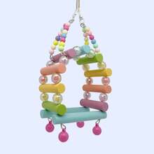 Parrot Swing Bird Cage Accessories Double-Layer Climbing Frame Hanging Rings Bird Supplies Resting Station Pole Climbing For Play - View 5