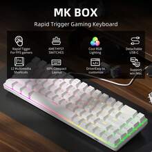 -BOX 68% Magnetic Axis Mechanical Keyboard, Hall Effect Rapid Trigger Keyboard 0.01mm RT Precision, RGB Gradient Backlight, Full Key Hot-Swappable Keyboard, Suitable For FPS Gamers & Office Typing, Desktop/Laptop/Win/MacOS - View 4