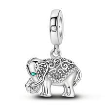 1pc Silver Plated Animal Series Forest Elephant Tiger Lion Dinosaur Zebra Sloth Rabbit Panda Pendant Beads Suitable For Bracelet Bangle Necklace Beads Suitable For DIY Jewelry Making Human And Nature Theme Beads - Silver - View 27