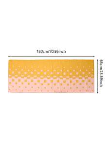 1 pezzo Foulard da donna con stampa geometrica digitale a blocchi di colore giallo, leggero, protezione solare, versatile e alla moda, adatto per l'uso quotidiano in estate - Multicolore - Visualizzare 8