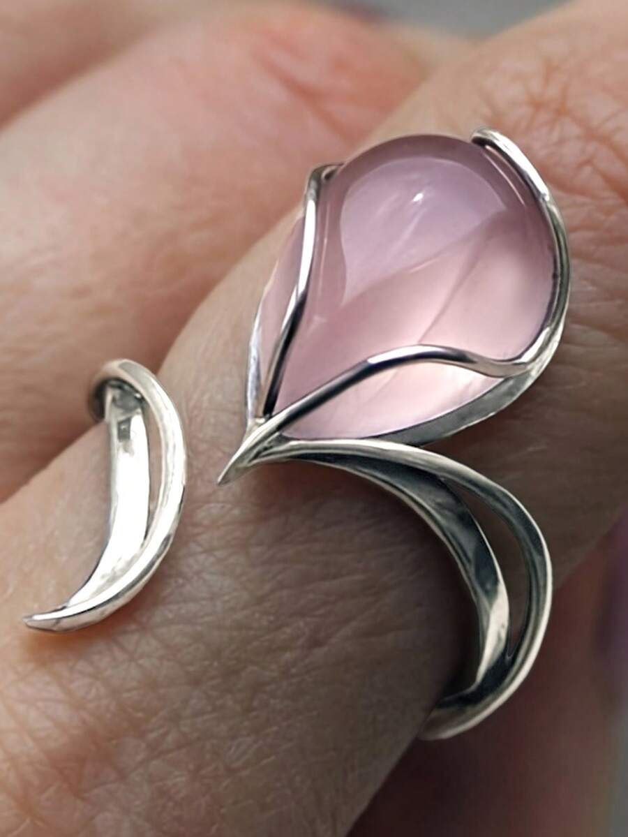 1 pieza Anillo hermoso para mujer, adecuado como regalo del Día de San Valentín, para usar en fiestas de aniversario de boda - 5# - Ver 1