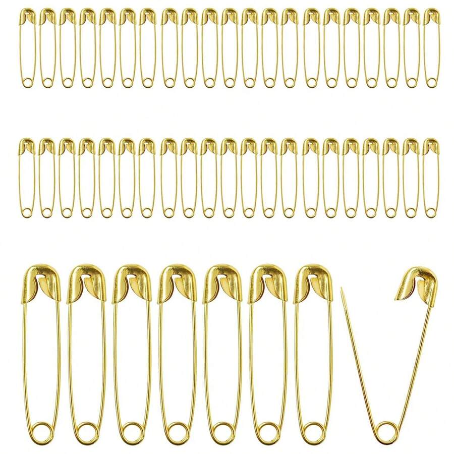 不鏽鋼安全針胸針 DIY 珠寶針,適用於珠寶製作用品配件,金色 - 金色 - 查看 1