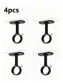 No-Drill Curtain Rod Bracket, Self-Adhesive Curtain Rod Holder, Adjustable No-Nail Curtain Rod Hook, Suitable For Bedroom, Bathroom, Kitchen And Home Decor - C-multicolor - View 12