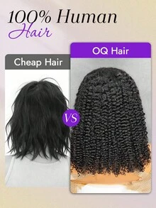 OQ 180% Density 16-30 Inch Natural Color Curly Human Hair Wig, 7x5 HD Seamless Frontal Wig, Pre-Cut Pre-Trimmed, Unprocessed Pure Virgin Hair, Fashionable Natural Holiday Style, Suitable For Business And Home - SNatural - View 9