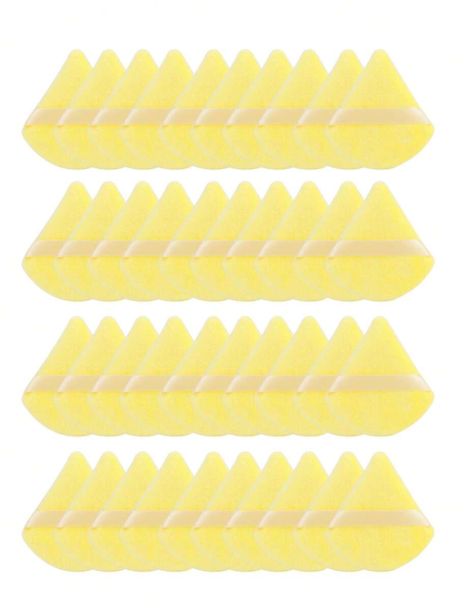 三角麂皮化妝棉 5/10/20/30/50/100入,超柔軟麂皮材質,適用於修容、眼部與角落,適合所有膚質 - 彩色 - 查看 1