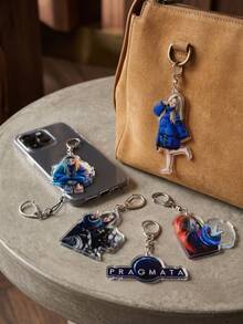 5 pièces Porte-clés acrylique mignon Pragmata, Pose Diana super mignon, Charm de sac, Porte-clés, Décoration de sac à dos, Cadeau parfait, Cadeau de vacances, Meilleur cadeau pour les garçons et les filles - 5 pièces - Voir 3