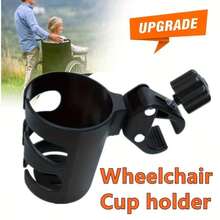 Upgraded Golf Cart Cup Holder, Heavy Duty Cup Holder With 360° Rotating Base And Non-Slip Suction Cup Mount, Fishbone Design Adjustable - Portable Drink Holder, Suitable For Walkers, Transport Chairs And Strollers - Designed For One-Handed Operation - Black - View 1