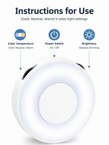 Rechargeable Fill Light With Mirror For Magsafe LED Phone Light Attachment Selfie Ring Light Brightness Adjustable, Compatible With Magsafe For IPhone Smartphone Vlogs/Photography/Video Conference - one-size - View 6