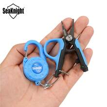 SeaKnight Fishing Scissors With Retractable Lanyard, 4-In-1 Braided Line Cutter, Split Ring Opener, Fishing Gear Accessory - Blue - View 9