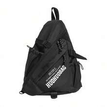 Bolso bandolera de gran capacidad negro para hombres | Mochila cruzada de pecho estilo techwear | Correa ajustable con múltiples bolsillos - Multicolor - Ver 12