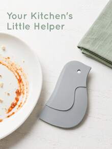 Penguin Soft Scraper Oil Board, Household Kitchen Grease Scraper, Baking Kitchen Small Tool - Grey - View 4