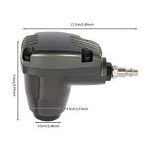Futchoy Hand-Held Pneumatic Hammer Air Flat Hammer Tool 6 Hammerheads 1000 Times/Minute - Silver - View 2