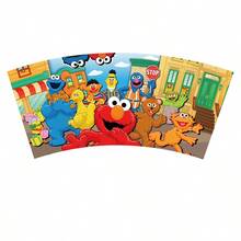 Panini Cartoon Sesame Street Disposable Tableware Set, Paper Plates, Cups, Napkins, Tablecloth, Party Gathering Table Decor Supplies - Multicolor - View 6
