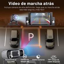 1DIN Touchscreen Car Stereo With Wireless CarPlay, 5.5-Inch IPS Display, Android Auto, FM Radio, Bluetooth, USB, MirrorLink, And Camera - A - View 7