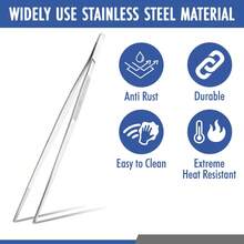 1pc/2pcs Stainless Steel Precision Tweezers, Straight & Curved Pointed Anti-Slip Serrated Tweezers, Aquarium Plant Jewelry Craft Lab Tool Set - Tweezers - View 9