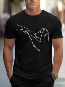 Men T-Shirts - 黑色 - 查看 2
