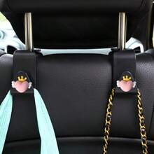 2pcs Small Heart Crown Resin Car Seat Hooks Hidden Backrest Hooks Multifunctional Creative Car Hooks - A - View 7