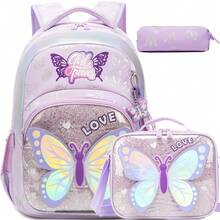 Mochilas lindas para niñas, mochila para portátil con bolso cruzado y estuche para lápices, conjuntos para primaria y secundaria, vuelta al colegio - Mochila escolar infantil - Ver 16