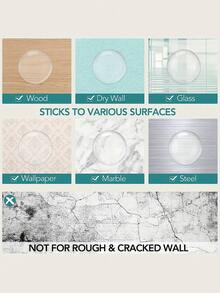 1/2/6pcs Door Handle Wall Protector Stickers - Self-Adhesive, Reusable And Sound-Insulating. Suitable For Home, School, Office, Living Environment, Bedroom Decor, Kitchen Decor, Room Decor, Soft Materials And More. - Multicolor - View 12