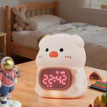 LED Modern Multifunctional Digital Alarm Clock With Adjustable Brightness Ambient Light And Timer, 12/24 Hour Display, Dual Alarm And Countdown Function - Cartoon Anime Design, Suitable For Bedroom And Living Room Decoration, Bedroom Alarm Clock Gift, Bedroom Decor, Home Decor Alarm Clock - Alarm Clock Lamp - View 8