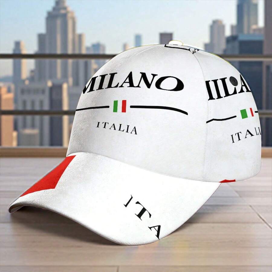 1 Milan Italy Printed Duckbill Cap - Full-Printed Dome Sports Cap With A Curved Brim, Lightweight And Suitable For Everyday Casual Wear - Mixed Colors - View 1
