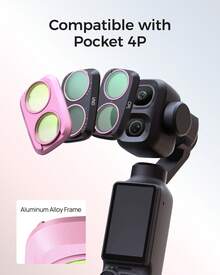 TELESIN CPL VND Cool Rose Magnetic Lens Filter Kit For OSMO Pocket 4P Enhances Color Contrast Adjustable Filter Frame Set For Pocket 4P Accessories - View 2