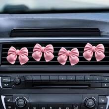 3/4/6 Pcs Pink Bow Car Interior Cute Car Interior Accessories Car Air Vent Decoration Clip Bow Car Air Vent Decoration Clip - A - View 24
