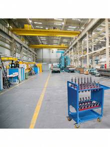 Tool Cart 40 Taper Tool Holder CNC Tool Cart CAT40 Tool Trolley BT40 Service Carts CNC Machine Tool Service Cart CAT40 35 Capacity - as Pic - View 1