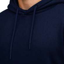 Relaxed Kangaroo Hoodie With Soft Warm Hood - Navy Blue - View 4